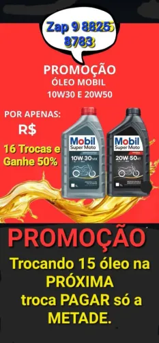 Mobil óleo promoção 