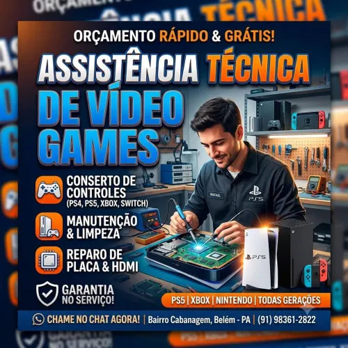 Conserto e Manutenção de Videogames | Rápido e com Garantia ?