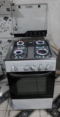 ÓTIMO fogão Esmaltec top manual de 4 bocas com super chama