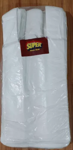Sacola reciclável branca pacote com 2 Kg