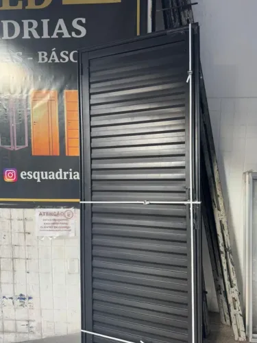 PORTA DE ALUMÍNIO PRETA 60CM, 70CM OU 80CM - MEGA PROMOÇÃO