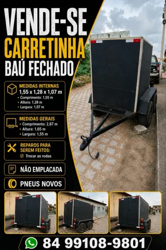 Carretinha baú carrocinha reboque