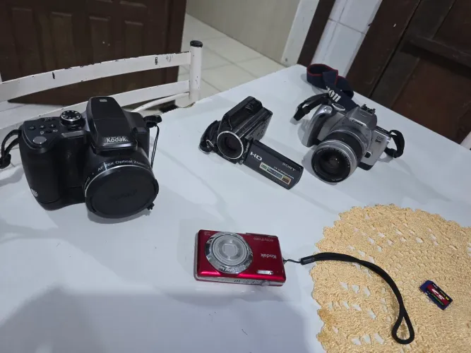 Kit 4 Câmeras Vintage / Antigas Canon Sony Kodak - Para Teste, Coleção ou Restauro