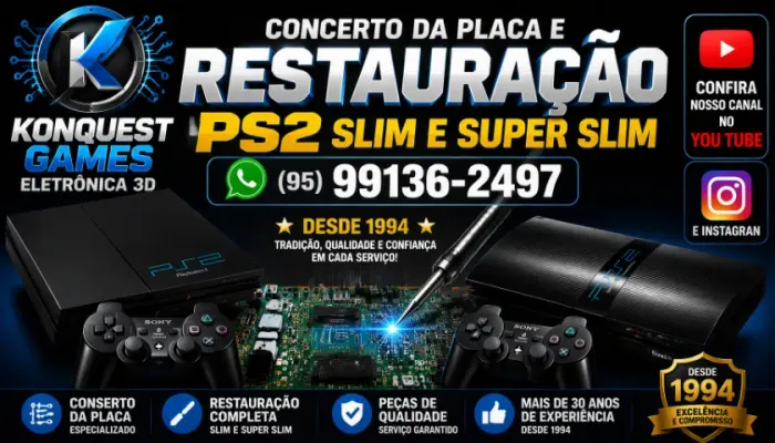 CONCERTO DA PLACA E RESTAURAÇÃO PS2 SLIM E SUPER SLIM