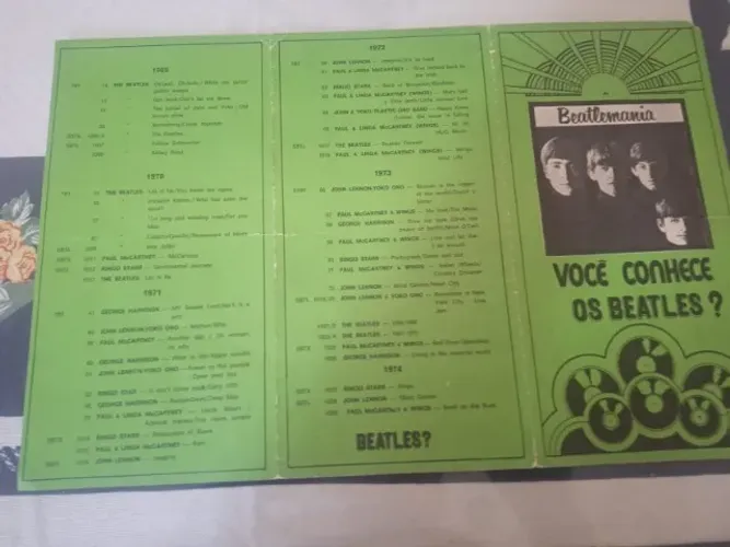 THE BEATLES RARISSIMO FOLDER PROMOCIONAL  ANOS 70