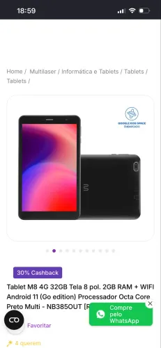 Tablet Multi M8 32GB 4G