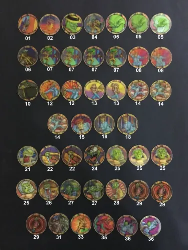Lote com 45 Ultra-Magic / Super Ultra-Magic Tazos Coleção O Máskara Elma Chips 1998