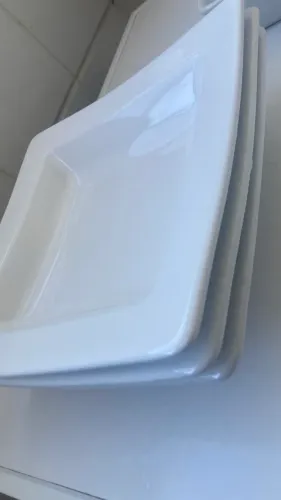 kit 3 bowls 3 pratos e 1 assadeira porcelana
