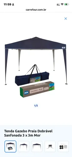 Tenda retrátil 3 x 3 m
