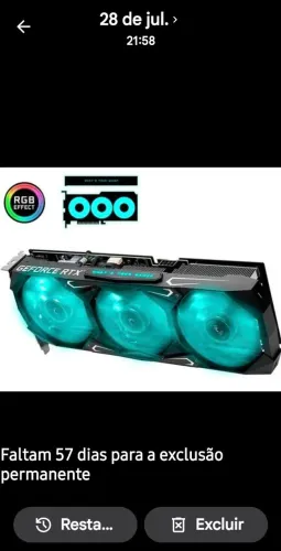 Placa de vídeo GEFORCE RTX 3070