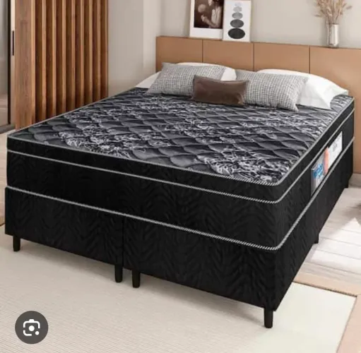 Base para cama Box sued + colchão Portobel Casal 