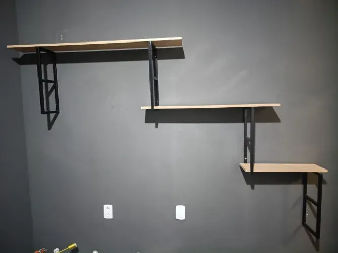 Prateleira Estilo Industrial Suspensa Parede