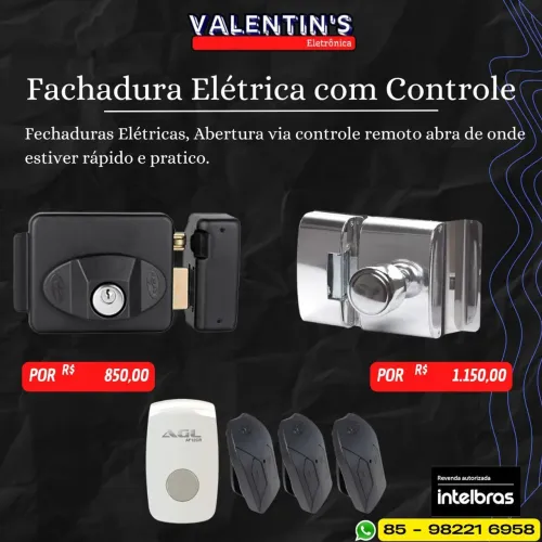 Fechadura Elétrica com Controle Remoto