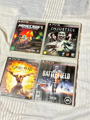Lote 5 Jogos PS3 Originais (Minecraft, God of War e mais)