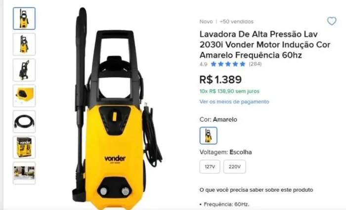 Lavadora de Alta Pressão
