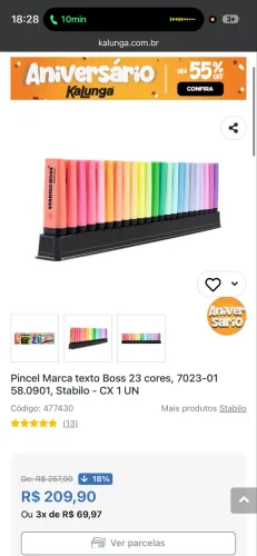 Marca texto Boss 23 cores 