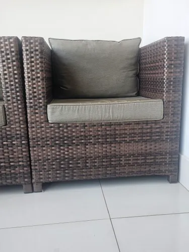 2 poltronas de fibra sintética Junco. Perfeito estado