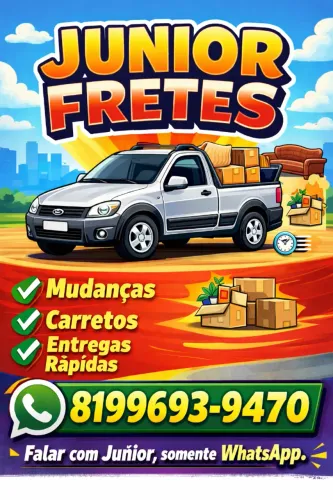 Frete de pequenas mudanças, carga em geral, retirada de metralha. Paulista,Olinda,Recife.