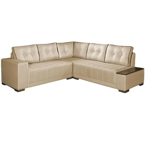 Sofá de Canto Ouro Fino 7 Lugares 236cm X 236cm Tecido Linho _ pronta entrega 