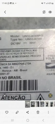 Placa Principal Tv samsung Un32j4300ag Bn94-12607b