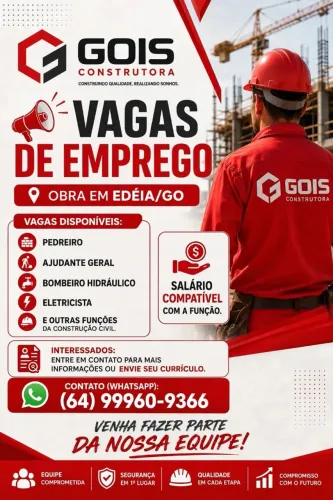 Vagas para construção civil