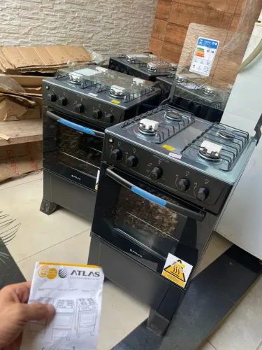 Fogão Atlas 4 bocas black 