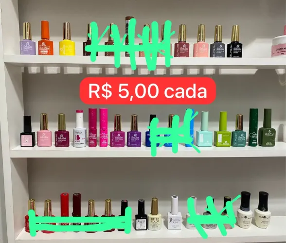 Itens manicure pedicure esmaltação em gel alongamentos 