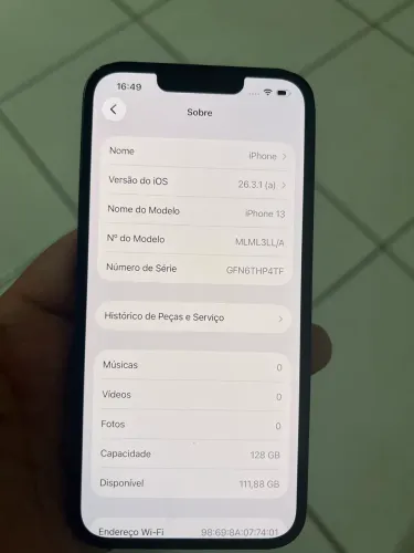 iPhone 13 128gb preto