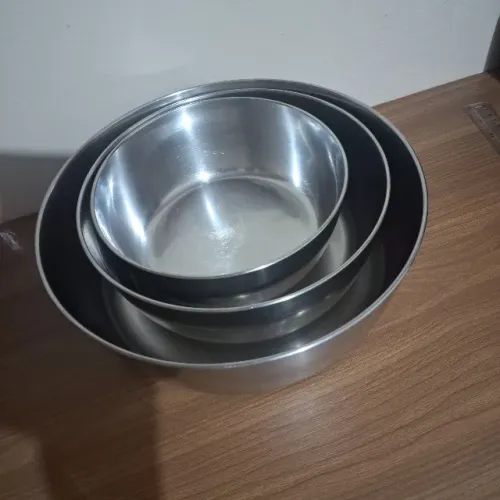 Tramontina 28cm 24cm e 20cm Assadeira Bowl Pote Forma Redonda Funda Aço inox