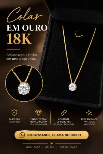 Colar feminino 18K