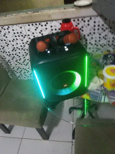 Caixa JBL original Pathbox core 2microfone 