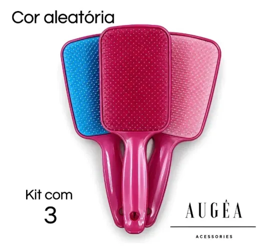 3 escovas de cabelo