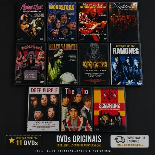 Combo DVDs rock 150,00