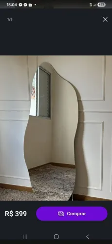Espelho decorativo lapidado
