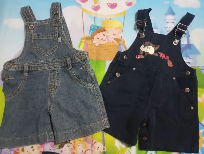 Roupa de Bebê Menino Tamanho G as jardineira são de marca Hering e Importada