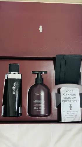 Kit O Boticário Malbec 100ml carteira e hidratante 