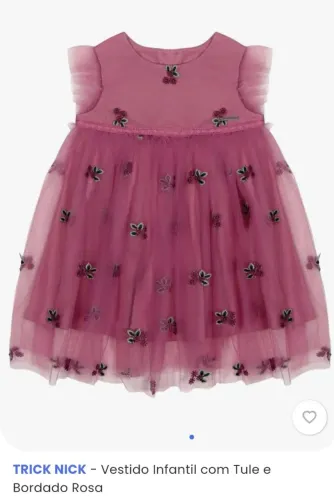 Vestido infantil em tule