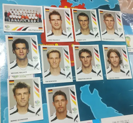 10 figurinhas seleção Alemanha COPA 2006