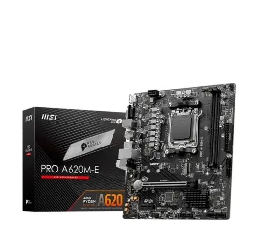 Placa-Mãe MSI Pro A620M-E, AMD AM5, M-ATX, DDR5, Preto - PRO A620M-E