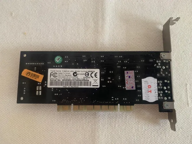 placa de Som PCI Creative Sound Blaster Audigy SB0570 funcionando
