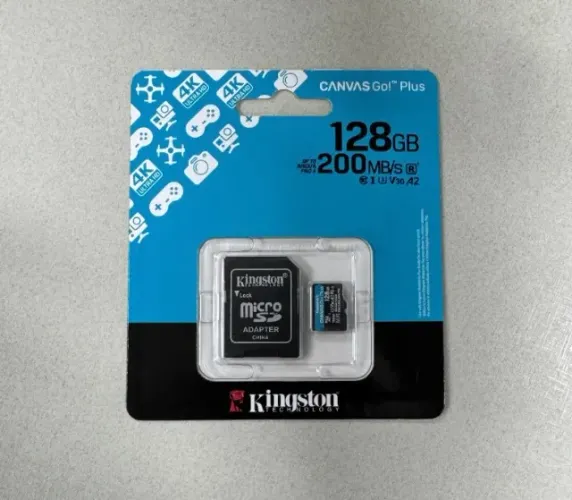 Cartão de memória micro SD 128gb - Kingston - Go Plus Original Novo Lacrado