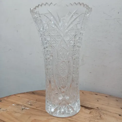 Vaso de Cristal Lapidado 30cm