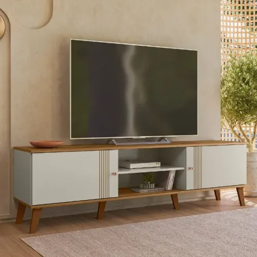 Rack de televisão 1,80m - Estante de TV - Sala de Estar - Rack Grande