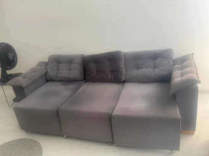 Sofá 3 lugares cinza