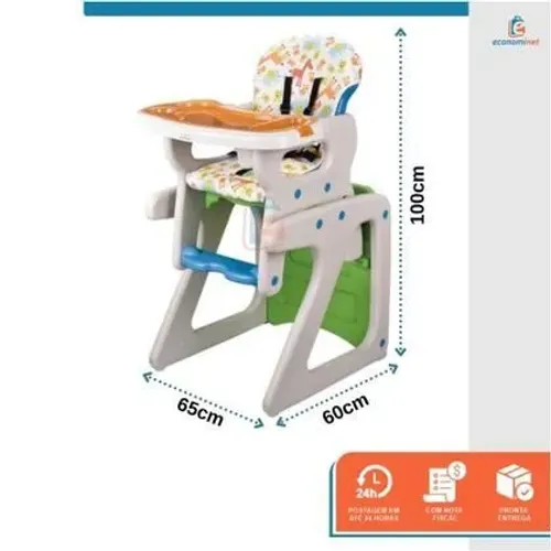 Cadeirão de Alimentação + Mesinha 2 em 1 Baby Star Baby - Ótimo Estado
