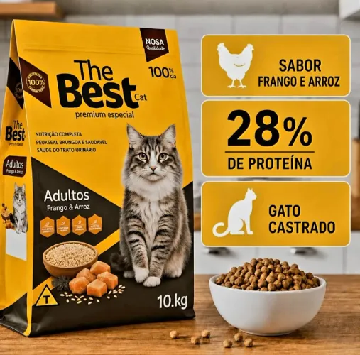 Ração gato adulto castrado premium especial com trato urinário 10kg