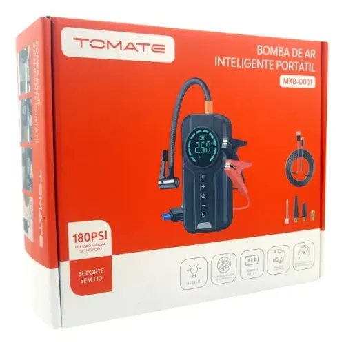 Bomba de ar inteligente portátil FAZ TUDO, 180PSI TOMATE QUALIDADE