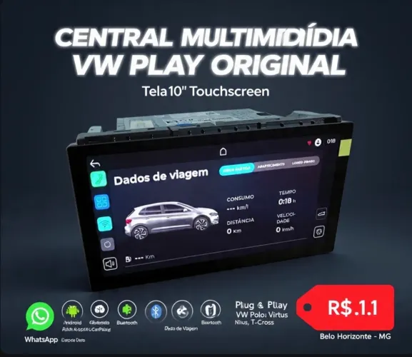 CENTRAL MULTIMÍDIA VW PLAY ORIGINAL