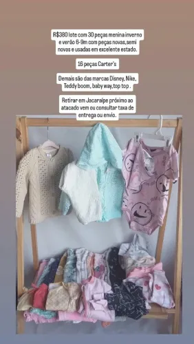 Lote com roupas de bebê menina 3/6 ,6/9 e 6/12 Jacaraípe Serra ES faço envio 