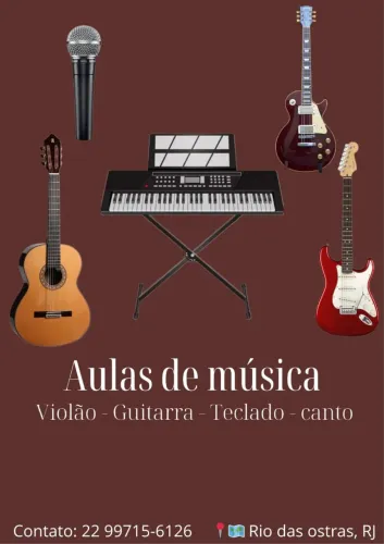 Aulas particulares de violão teclado guitarra e canto
